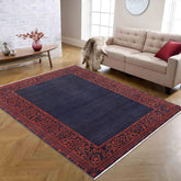 handmade Modern Kafkaz Blue Rust Hand Knotted RECTANGLE 100% WOOL area rug 8 x 10